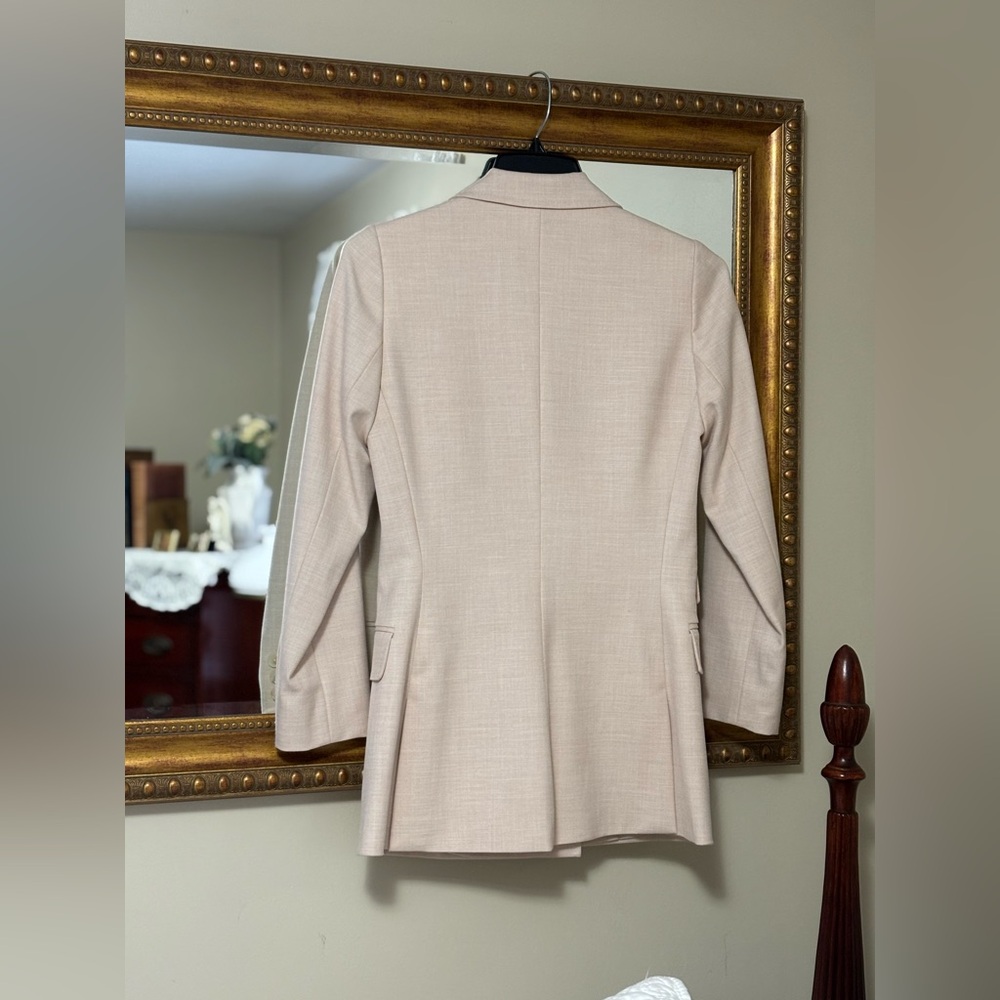 Antonio Melani Tailored Blazer Cream Size 0 Double Breasted - Picture 2 of 4